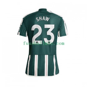 Fußballtrikots Manchester United Luke Shaw 23 Auswärts Trikotsatz 2023-2024